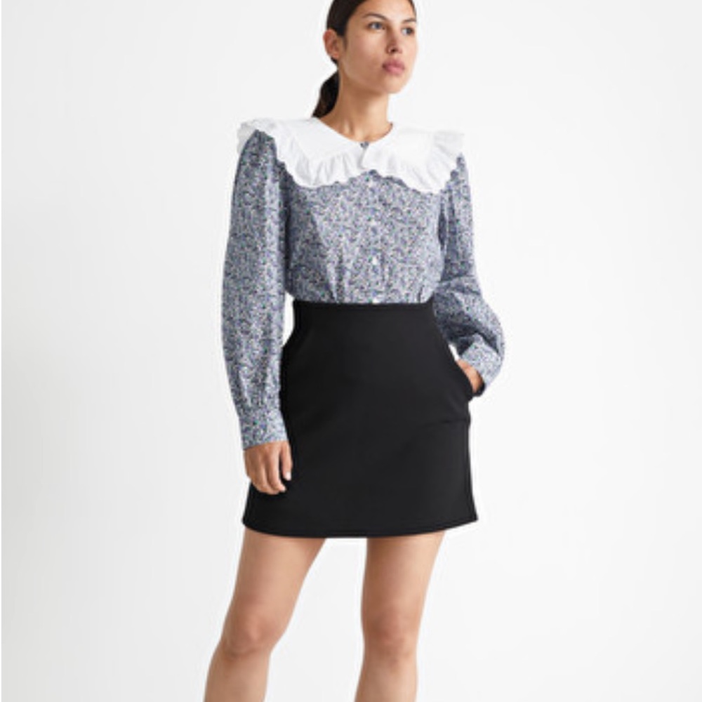 & Other Stories A-Line Structured Mini Skirt